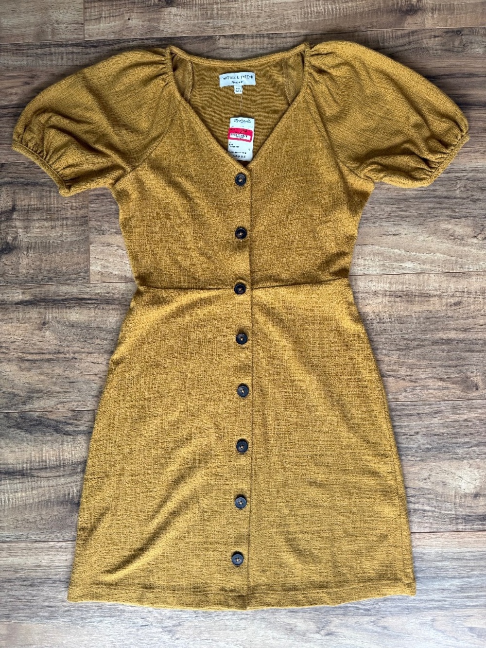 Madewell Texture & Thread Puff-Sleeve Dress